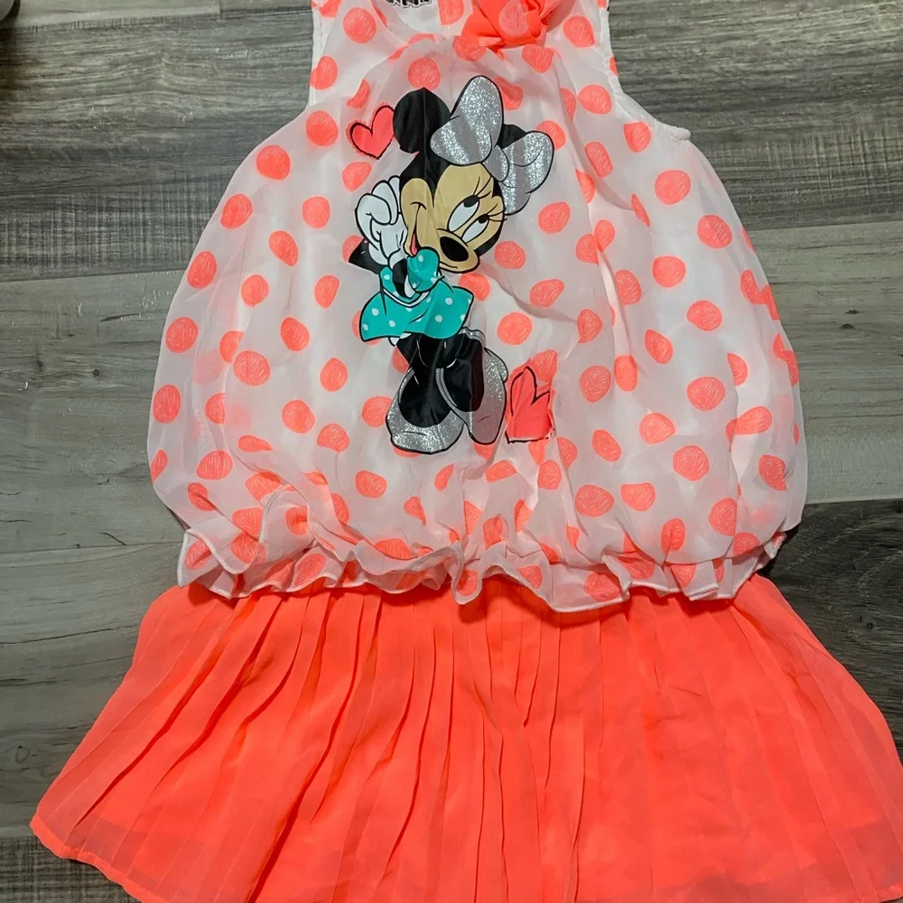 Disney Minnie Mouse Skirt + Top Set Size 5t - Picture 3 of 4